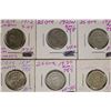Image 1 : 6 SWEDEN SILVER 25 ORE COINS. .2802 OZ. ASW TOTAL,