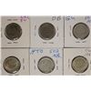 Image 2 : 6 SWEDEN SILVER 25 ORE COINS. .2802 OZ. ASW TOTAL,