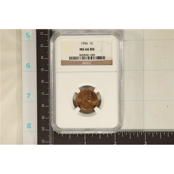 1956 LINCOLN WHEAT CENT NGC MS66RD