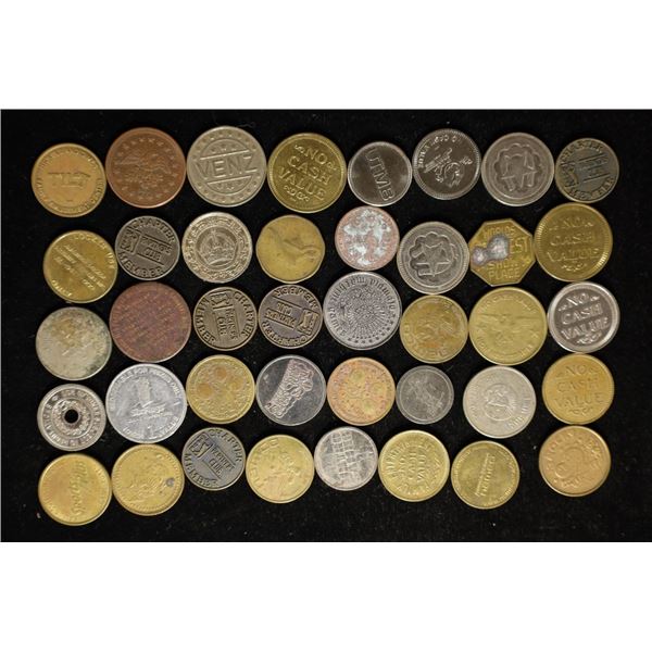 40 ASSORTED METAL AMUSEMENT PARK, ARCADE AND