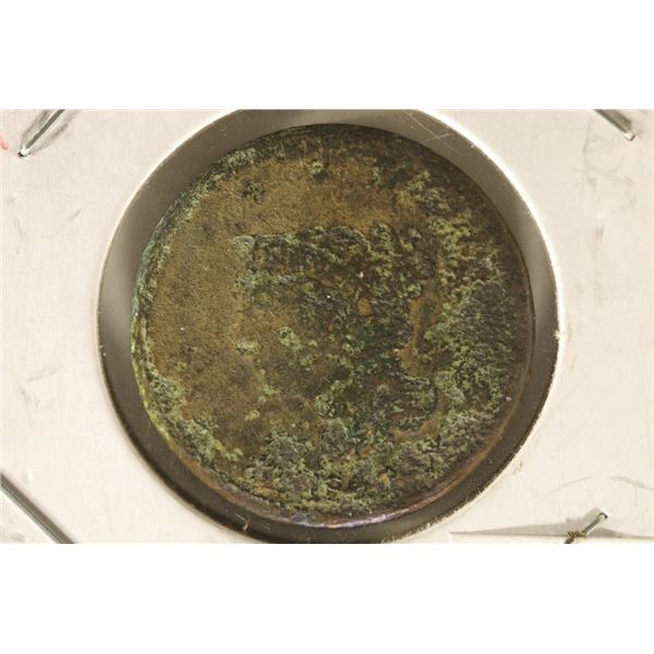 18?? US LARGE CENT ENVIRONMENTAL DAMAGE