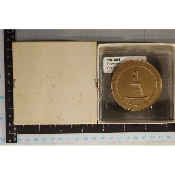 3.58 OZ. BRONZE "GEORGE WASHINGTON" MEDAL.