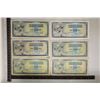 Image 1 : 6 YUGOSLAVIA 50 DINARA BILLS: 1-1968, 3-1978 & 2-