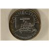 Image 1 : .51 OZ. PROOF STERLING SILVER CONNECTICUT STATE