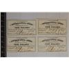 Image 1 : 4-1861 CONFEDERATE BOND COUPONS FOR $4