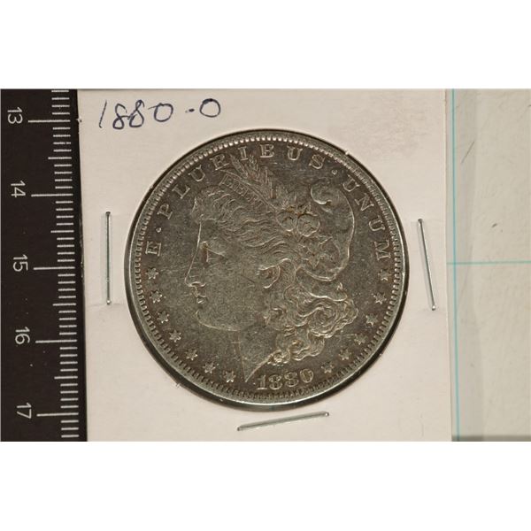 1880-O MORGAN SILVER DOLLAR WHIZZED