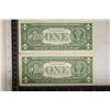 Image 2 : 2-1957-A US $1 SILVER CERT STAR NOTES. CRISP UNC