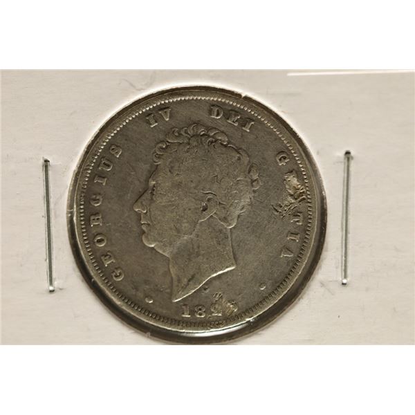 1825 UNITED KINGDOM SILVER SHILLING .1682 OZ. ASW