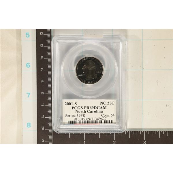 2001-S NORTH CAROLINA QUARTER PCGS PR69 DCAM