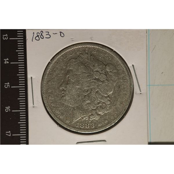 1883-O MORGAN SILVER DOLLAR WHIZZED