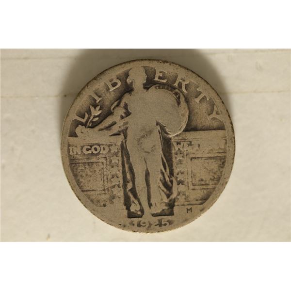 1925 SILVER STANDING LIBERTY QUARTER