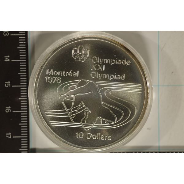 1975 CANADA $10 UNC OLYMPIC COIN 1.4453 OZ. ASW