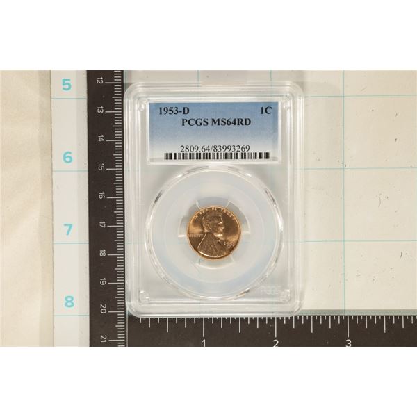 1953-D LINCOLN WHEAT CENT PCGS MS64RD