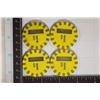 Image 2 : 4-HARRAH'S CASINO PLASTIC WITH METAL INSERT $1