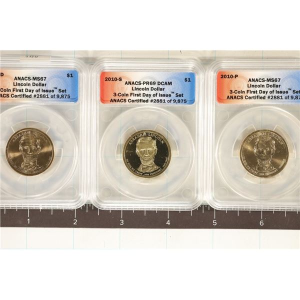 2010-P/D/S LINCOLN PRESIDENTIAL DOLLARS: ANACS