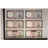 Image 1 : 6 IRAN CRISP UNC BILLS: 2-1958 TEN RIALS, 2-1961
