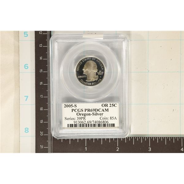 2005-S SILVER OREGON QUARTER PCGS PR69