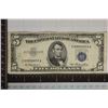 Image 1 : 1953 US $5 SILVER CERT, BLUE SEAL