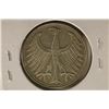Image 2 : 1966-F GERMAN SILVER 5 MARK .2251 OZ. ASW