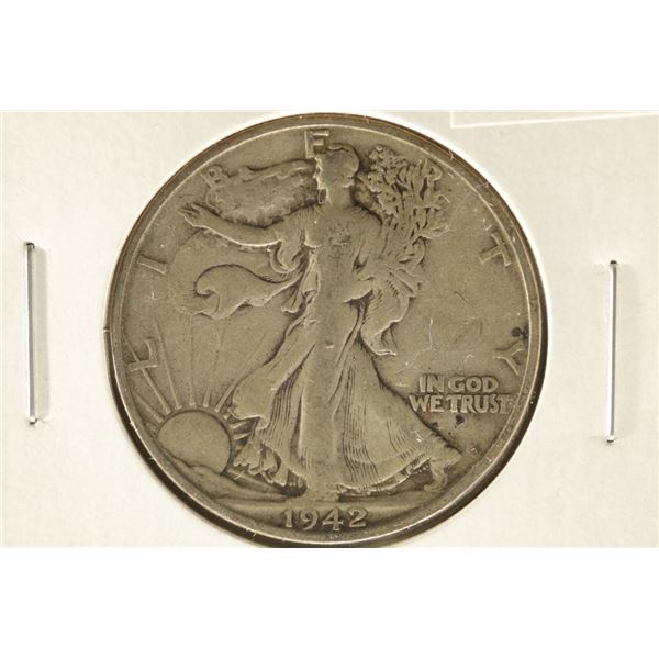 1942-S SILVER WALKING LIBERTY HALF DOLLAR
