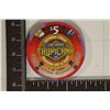 Image 2 : $5 TROPICANA CASINO CHIP. 1996 BBQ COOK-OFF &