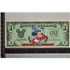 Image 1 : 1997 DISNEY $1 CRISP UNC COLORIZED BILL