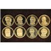 Image 1 : 8 PRESIDENTIAL PROOF DOLLARS: FRANKLIN PEIRCE,