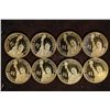 Image 2 : 8 PRESIDENTIAL PROOF DOLLARS: FRANKLIN PEIRCE,