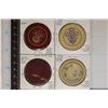 Image 2 : 4 VINTAGE CLAY CASINO CHIPS: 2-FLEUR-DE-LYS. U.S.,