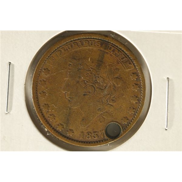 1837 HARD TIMES TOKEN: MILLIONS FOR DEFENSE NOT
