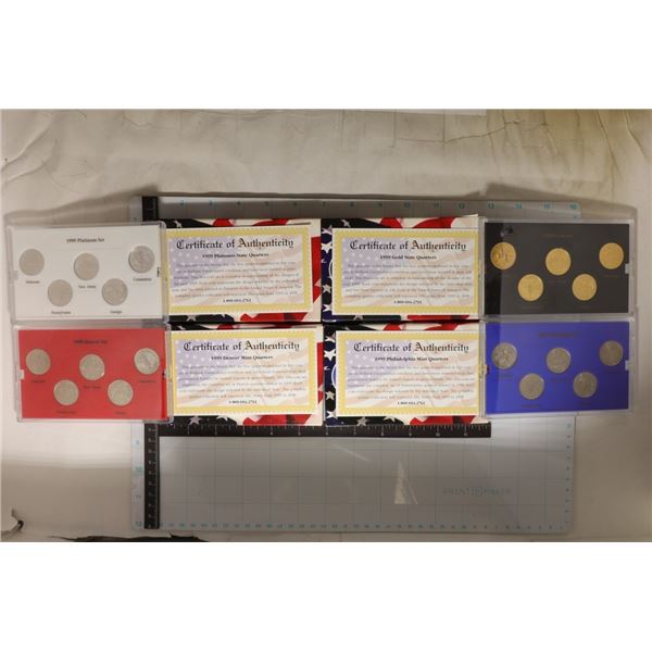 1999 US 50 STATE QUARTERS PF SETS WITH BOXES