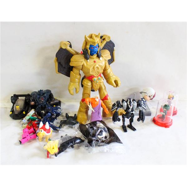 BOX OF ASSORTED FIGURES INCLUDES ROBLOX