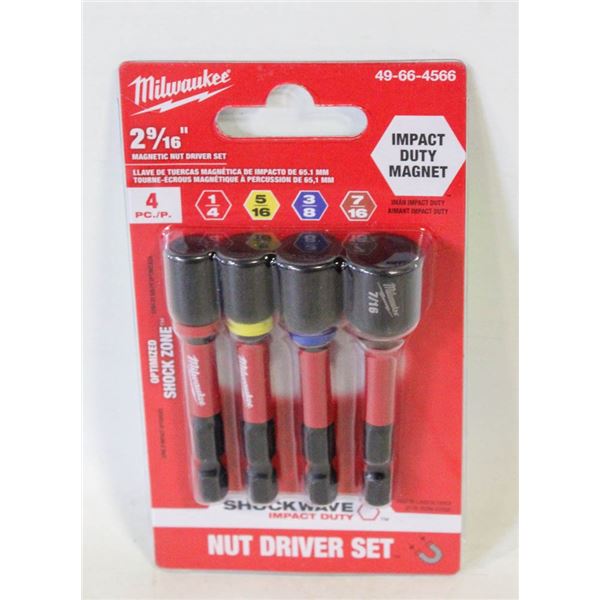 MILWAUKEE 2 9/16” MAGNETIC NUT DRIVER IMPACT SET