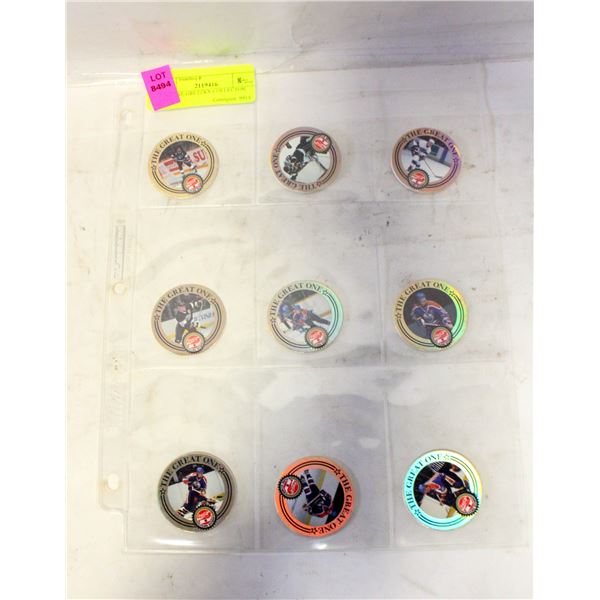 9 WAYNE GRETZKY COLLECTOR POGS