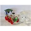 Image 1 : 2 SAME BRAND CRYSTAL DECOR PIECES