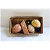 Image 1 : LOT OF THREE STONE EGGS WITH STANDS