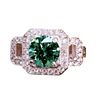 Image 2 : SIZE 7.25 4.25CT BLUE ROUND MOISSANITE RING 925S