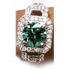Image 3 : SIZE 7.25 4.29 CT BLUE ROUND MOISSANITE ENGAGEMENT