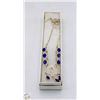 Image 1 : LAPIS LAZULI 925 NECKLACE 18"