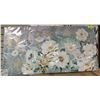 Image 1 : NEW ABSTRACT WALL ART CANVAS WHITE FLOWERS 20X40"