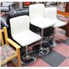 Image 1 : 3 BAR STOOLS WHITE HYDRAULIC LIFT HEIGHT