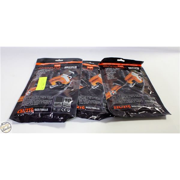 3PKS OF 10 GLOVES BDG GRIPPAZ NITRILE MECHANIC