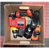 Image 1 : BOX OF ASSORTED DRILLS, CHARGERS, BATTERIES