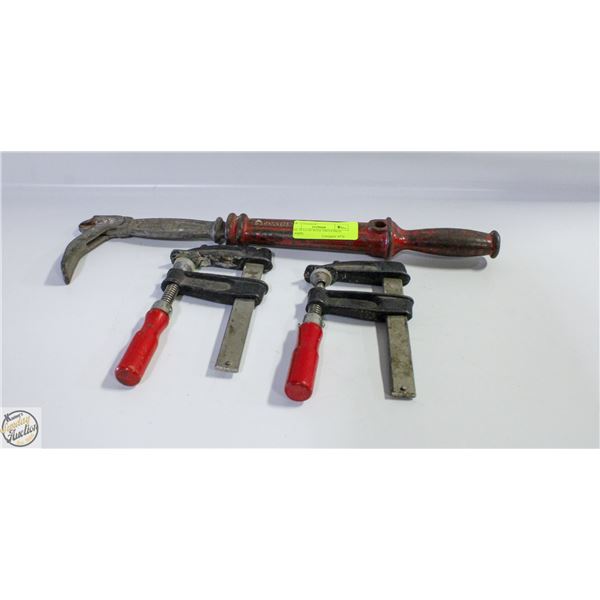NAIL PULLER WITH TWO 4 INCH CLAMPS