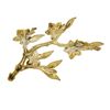 Image 4 : Vintage 18K Gold Ruby Emerald Sapphire & Turquoise Textured Branch Pin Brooch