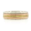 Image 7 : Vintage Mens 14k Multi Tone Gold 0.10 ctw Channel Set Diamond Grooved Band Ring