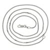 Image 3 : Estate Solid 14K White Gold 20" Long 1.3mm Polished Box Link Chain Necklace
