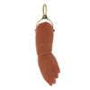 Image 4 : Vintage 10k Rosy Yellow Gold Orange Carved Coral Figa Hand Charm Pendant
