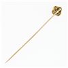 Image 2 : Antique 18k Solid Yellow Petite Simple High Polished Tube Love Knot Stick Pin