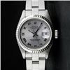 Image 2 : Rolex Ladies Stainless Steel Slate Grey 26MM Oyster Band Wristwatch
